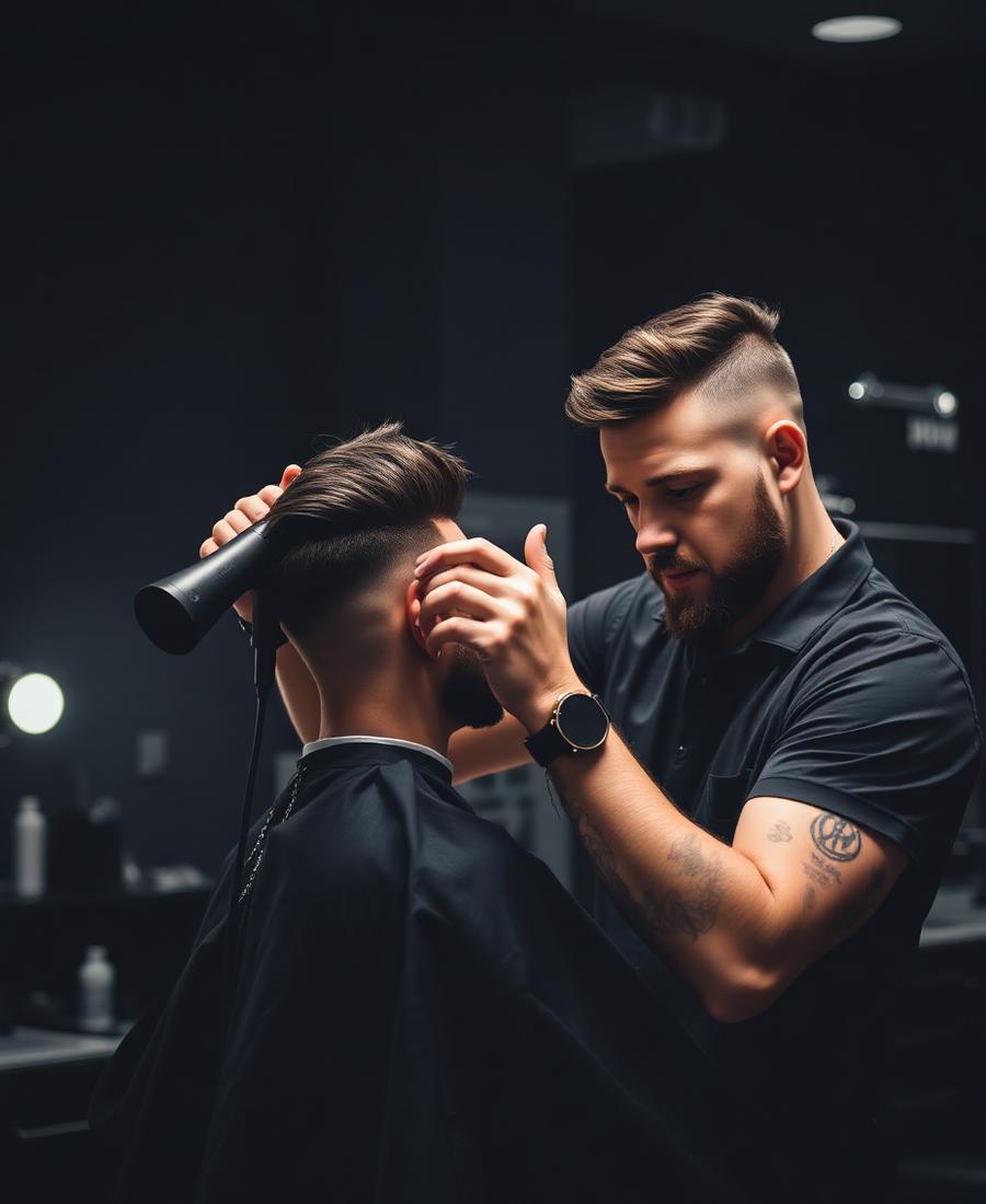 Styling final al tunsorii cu produse profesionale